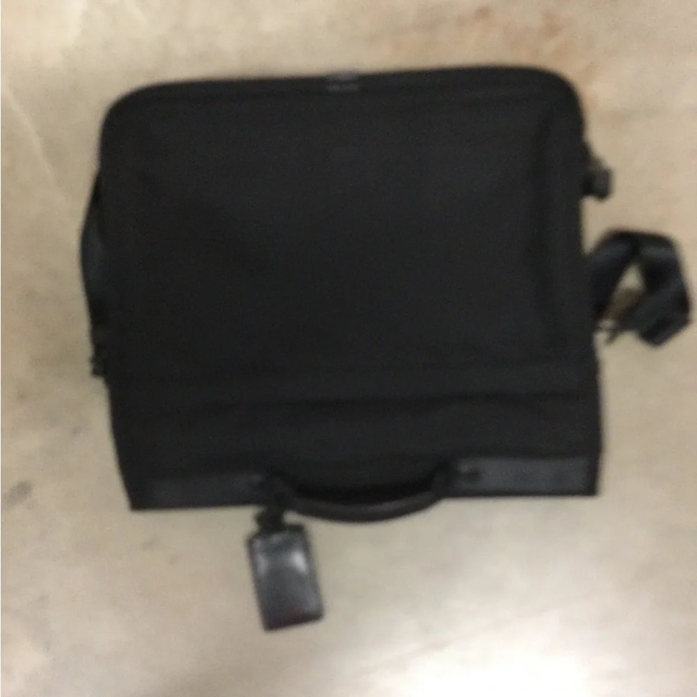 Men's Black Messenger Briefcase with Adjustable Strap